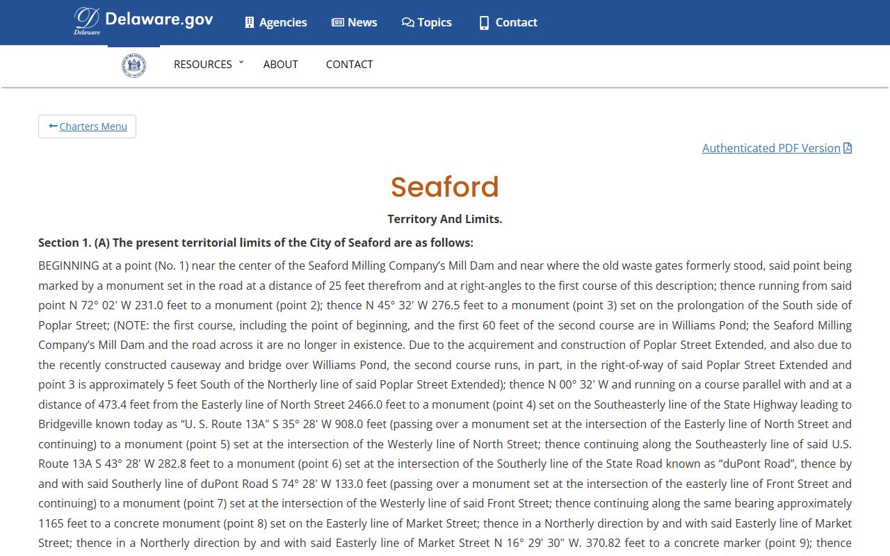 Seaford Property Tax Records - City of Seaford charter showing tax assessment provisions